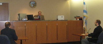Image of attorneys in administrative hearing courtroom